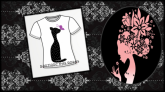 Blusa gato e borboleta