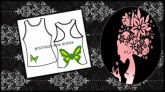 Blusa borboleta nas costas