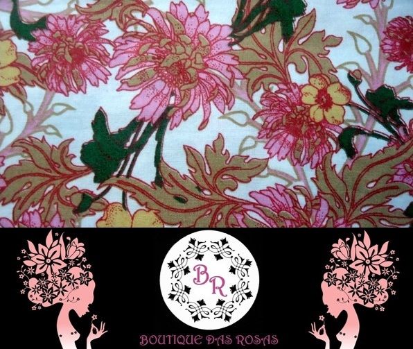 Floral rosa, marrom e amarelo